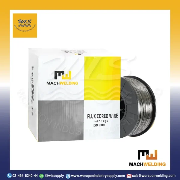 ลวดเชื่อม เหล็กเหนียวฟลั๊กคอร์ไวร์ (MIG) Mach Welding E71T-GS ขนาด 1.2 มม. ม้วนละ 5 กก.