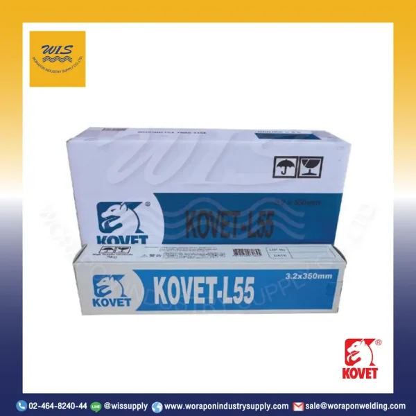 ลวดเชื่อมแรงดึงสูง KOVET L-55 4.0 มม. 1 ลัง 20 กิโลกรัม