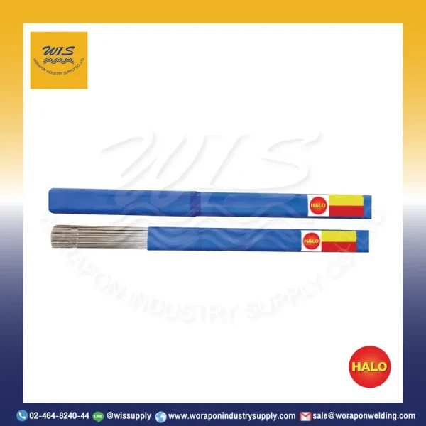 ลวดเชื่อมสแตนเลสแก๊สอาร์ก้อน (TIG) HALO ER 308L ขนาด 1.6 มม. หลอดละ 5 กก.