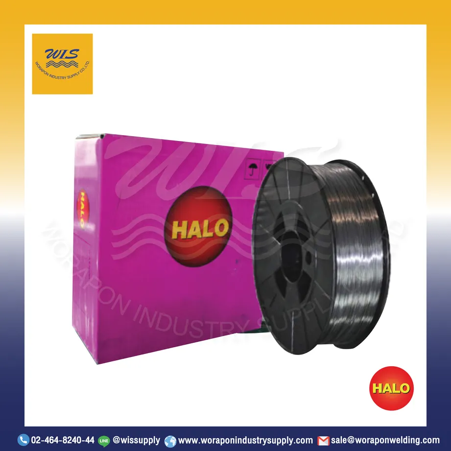 ลวดเชื่อมสแตนเลส (MIG) (ไต้หวัน) HALO FM316LSi ขนาด 0.8 มม. ม้วนละ 15 กก.