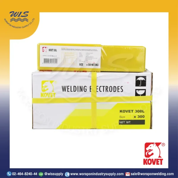 ลวดเชื่อมสแตนเลสไฟฟ้า KOVET 308L 2.6 มม. หลอดละ 5 กก.