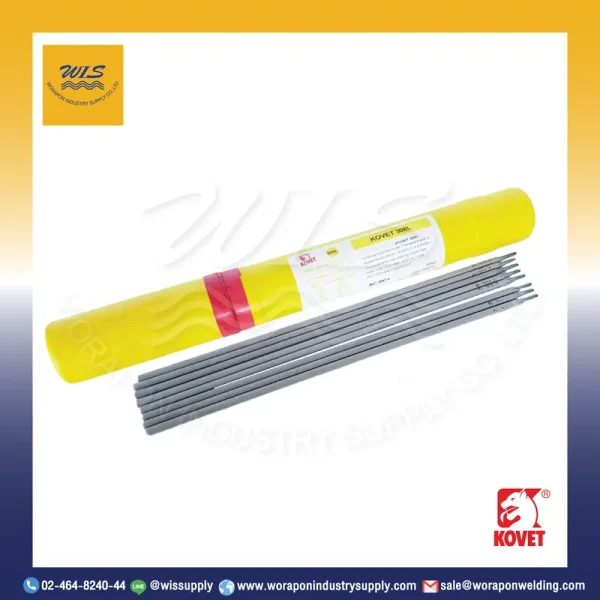 ลวดเชื่อมสแตนเลสแก๊สอาร์ก้อน (TIG) KOVET ER 308L ขนาด 1.6 มม. หลอดละ 5 กก.