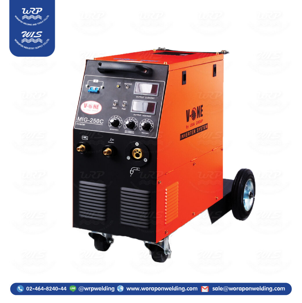 เครื่องเชื่อมซีโอทู V-ONE รุ่น MIG-250C อุปกรณ์ครบชุด