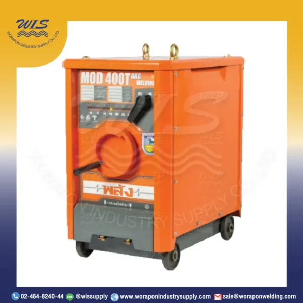 เครื่องเชื่อมไฟฟ้า พลัง MOD-400T (220/380V.) เชื่อมงานหนัก (เฉพาะเครื่องไม่มีสายเชื่อม)