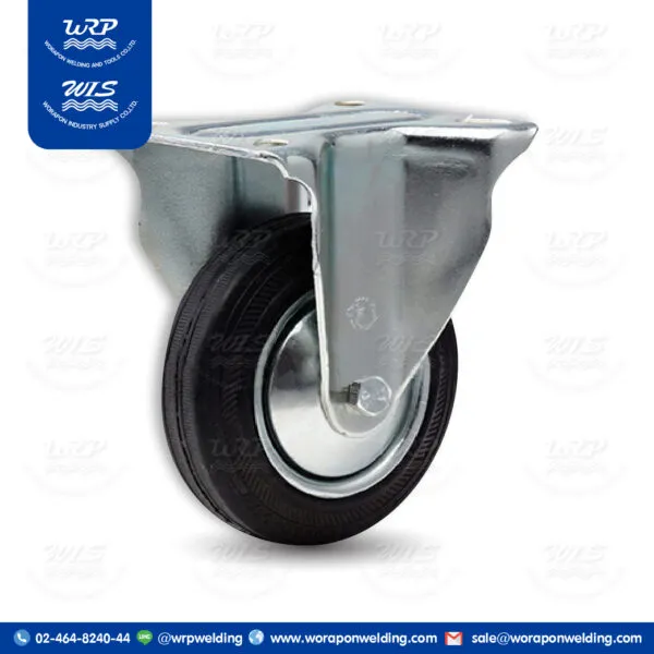 ลูกล้อรถเข็นยางดำ 3” LEON (แป้นตาย)