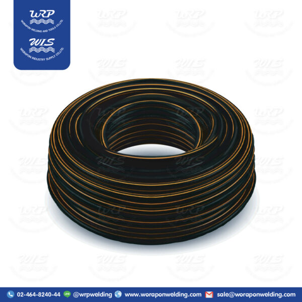 สายลมเดี่ยวยาง KOVET (ดำ-คาดเหลือง2เส้น)