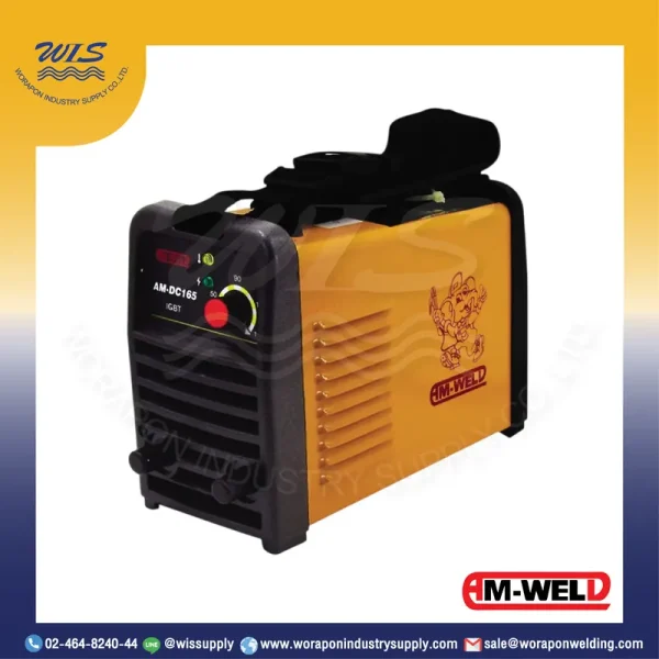 เครื่องเชื่อมไฟฟ้า AM-WELD ARC165-IGBT เครื่องเชื่อมไฟฟ้า MMA อินเวอร์เตอร์ 160A/220V