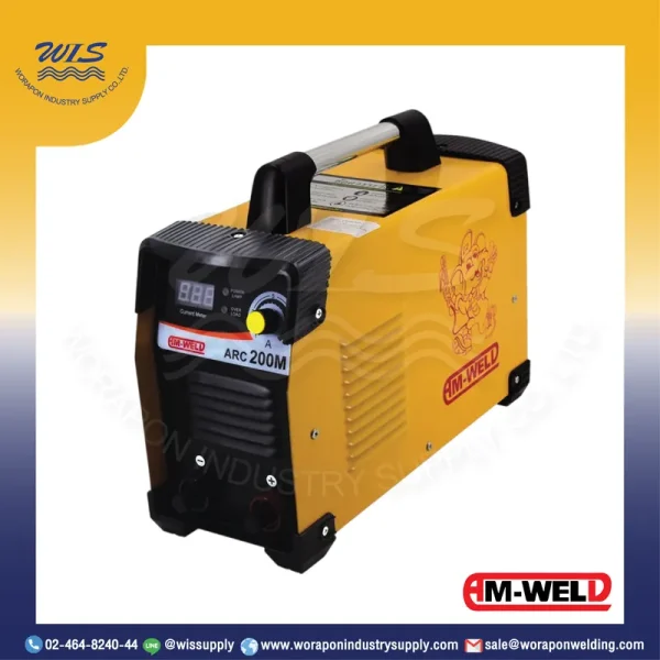 เครื่องเชื่อมไฟฟ้า AM-WELD ARC200-IGBT เครื่องเชื่อมไฟฟ้า MMA อินเวอร์เตอร์ 200A/220V