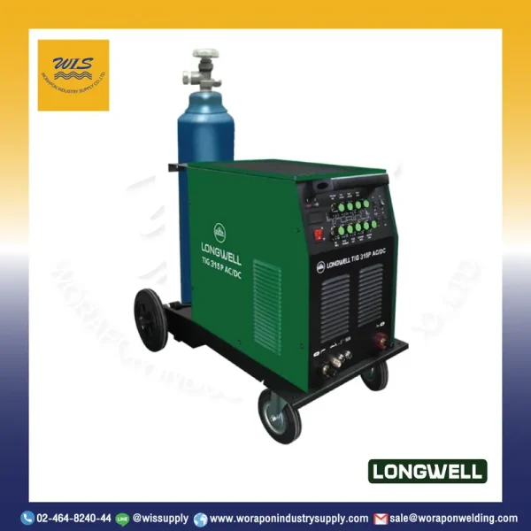 LONGWELL เครื่องเชื่อม TIG AC/DC 315P อินเวอร์เตอร์ เชื่อมอาร์กอน/อลูมิเนียม 3 เฟส 380V (มีระบบ Pulse)