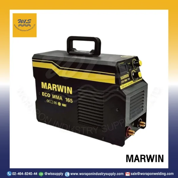 เครื่องเชื่อมไฟฟ้า MARWIN ECO MMA 165 ระบบอินเวอร์เตอร์ 220V. (165 แอมป์) ตู้เชื่อมธูป IGBT เชื่อมลวด 2.6-3.2 มม.