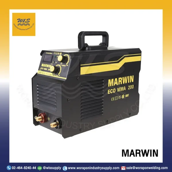 เครื่องเชื่อมไฟฟ้า MARWIN ECO MMA 200 ระบบอินเวอร์เตอร์ 220V. (200 แอมป์)