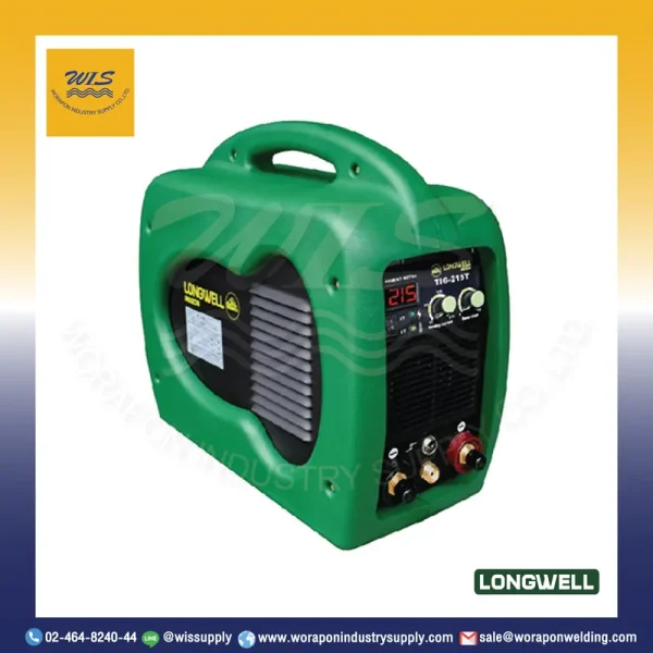 เครื่องเชื่อมทิก LONGWELL TIG 215 T HDPE อินเวอร์เตอร์ 220V. 215A พร้อมอุปกรณ์มาตรฐานครบชุด