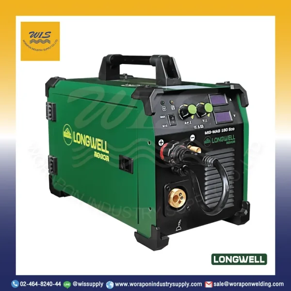 เครื่องเชื่อมมิก-แมก Longwell รุ่น MIG-MAG 160 ECO พร้อมปืนเชื่อมมิกและสายกราวด์