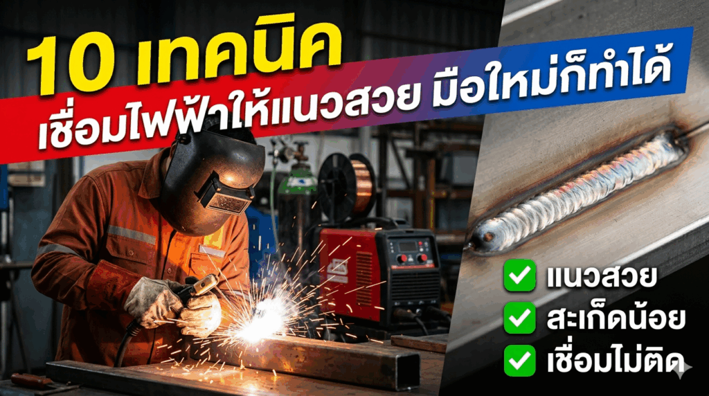 10 เทคนิคเชื่อมไฟฟ้าให้แนวสวย