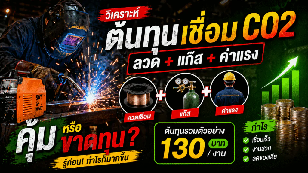 ต้นทุนงานเชื่อม CO2 ลวด แก๊ส ค่าแรง คุ้มไหม