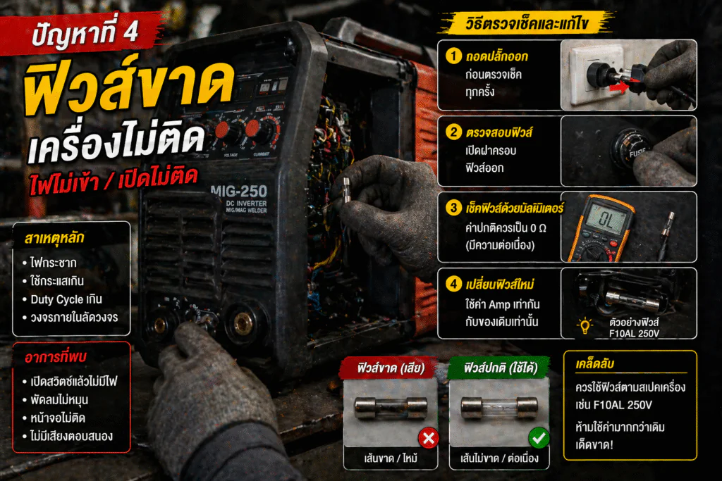 ปัญหาเครื่องไม่ติด