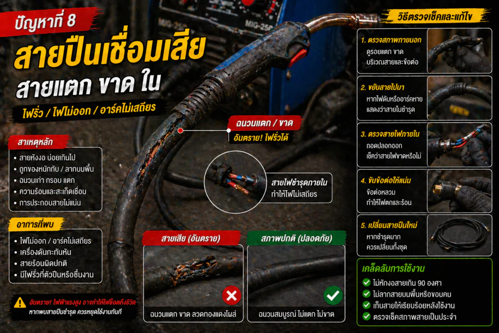 สายปืนเชื่อมเสีย สายปืนเชื่อมเสีย